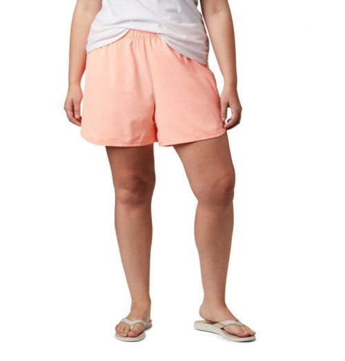 Women's Columbia PFG Tamiami Pull-On Shorts Coral | Plus Size CA-Z458A